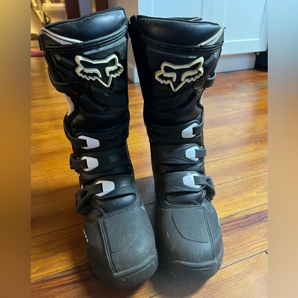 Fox Other - Fox Kids Black and White Motocross Boots